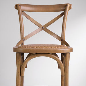 French Cross-Back Bar Stool
