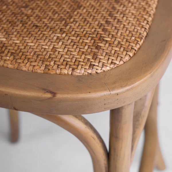 French Cross-Back Bar Stool