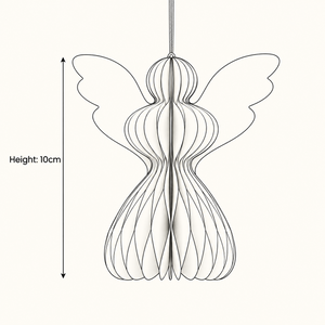 Light Grey Paper Angels - Pack of 5 - 10cm