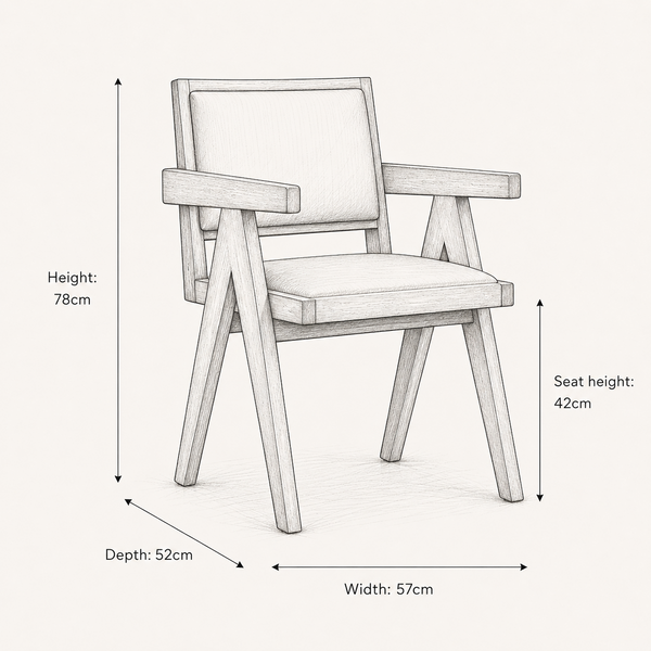 Adagio Dining Chair - Linen Fabric