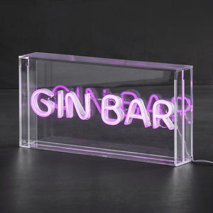 Gin Bar LED Neon Acrylic Box