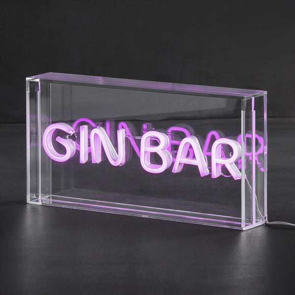 Gin Bar LED Neon Acrylic Box