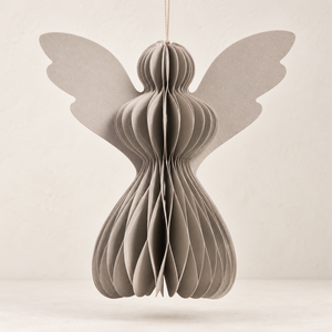 Light Grey Paper Angels - Pack of 5 - 10cm
