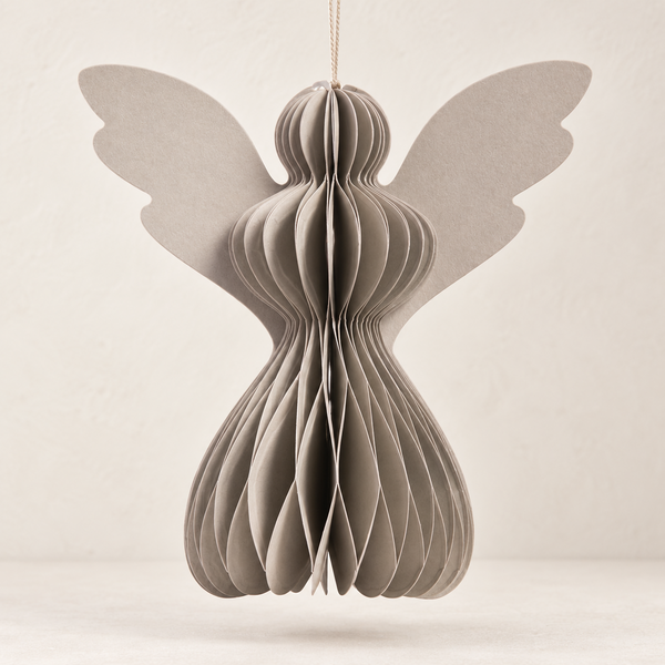 Light Grey Paper Angels - Pack of 5 - 10cm