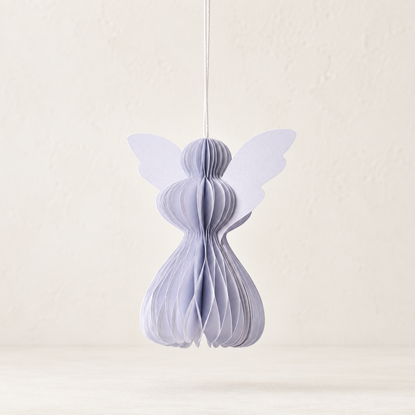 Frosty White Paper Angels - Pack of 5 - 10cm