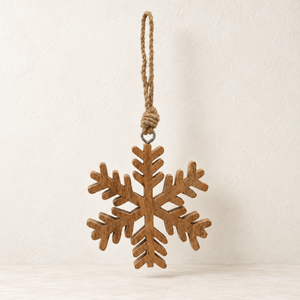 Wooden Snowflake Decoration - 11cm