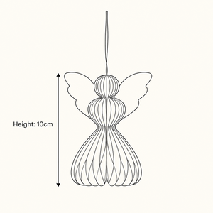 Frosty White Paper Angels - Pack of 5 - 10cm