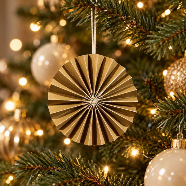 Moss Green Paper Ornaments - Pack of 10 - 8cm