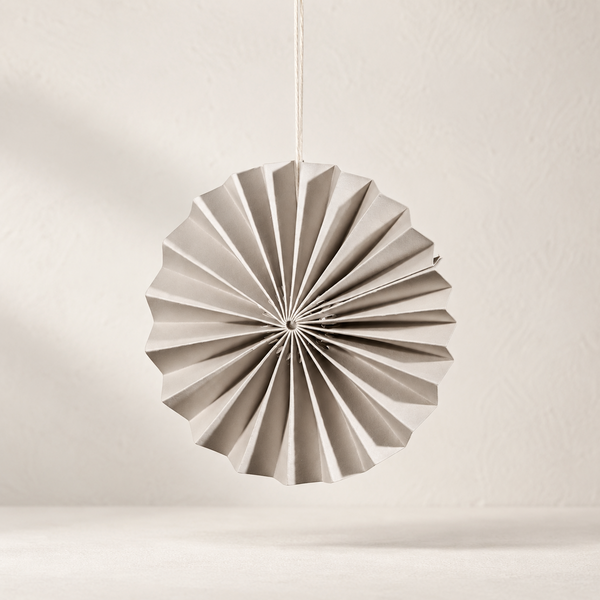Grey Paper Ornaments - Pack of 10 - 8cm