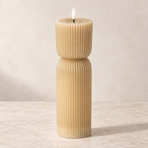 Luxe LED Candle - Stone - 24cm