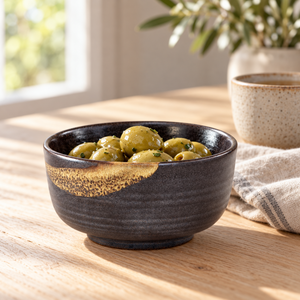 Rustica Dinner Bowl - Brown Ceramic - Natural Detail