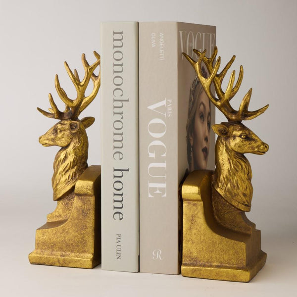 Twin Stag Bookends