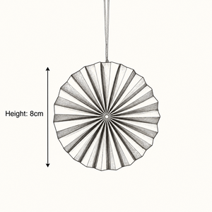 Moss Green Paper Ornaments - Pack of 10 - 8cm