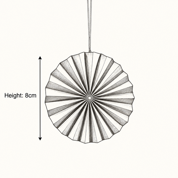 Moss Green Paper Ornaments - Pack of 10 - 8cm