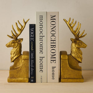 Twin Stag Bookends