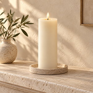 Luxe LED Candle - Taupe - 23cm