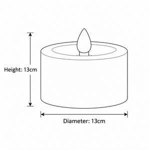 Luxe LED Candle - Taupe - 13cm
