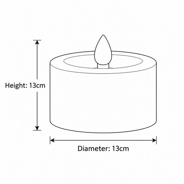 Luxe LED Candle - Taupe - 13cm