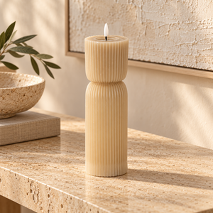 Luxe LED Candle - Stone - 24cm