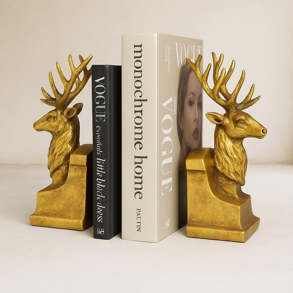 Twin Stag Bookends