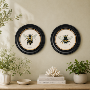 British Bee Framed Wall Art - Set of 2 x 44cm