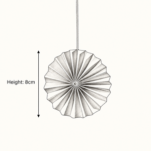 Grey Paper Ornaments - Pack of 10 - 8cm