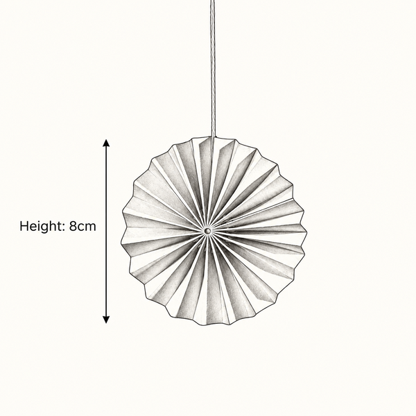 Grey Paper Ornaments - Pack of 10 - 8cm