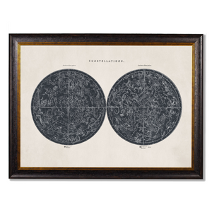 Constellations Maps Framed Wall Art x 70cm