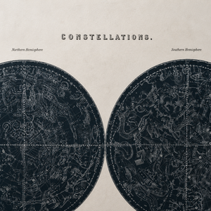 Constellations Maps Framed Wall Art x 95cm