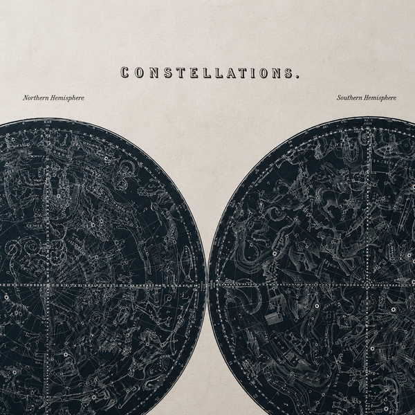 Constellations Maps Framed Wall Art x 95cm