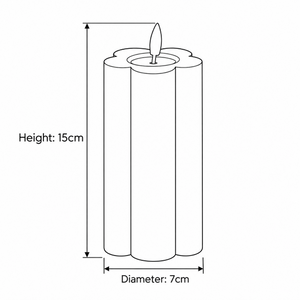 Luxe LED Candle - Stone - 15cm