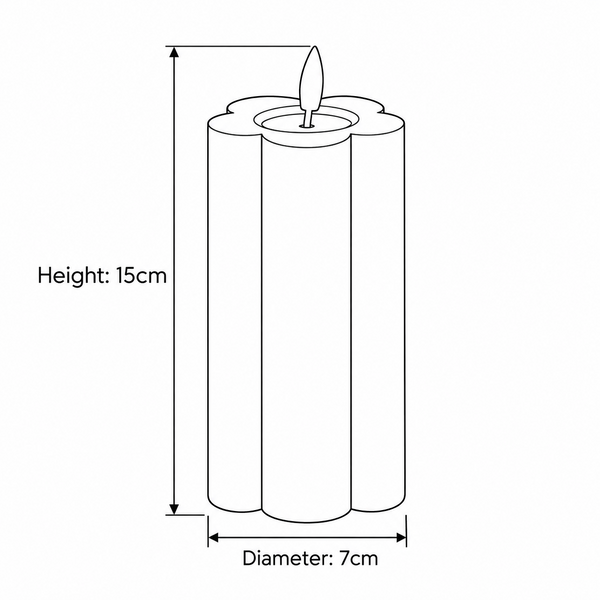 Luxe LED Candle - Stone - 15cm