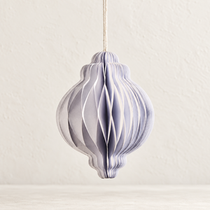 Frosty White Paper Ornaments - Pack of 5 - 8cm