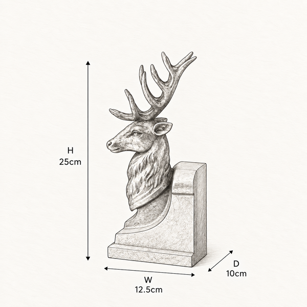 Twin Stag Bookends