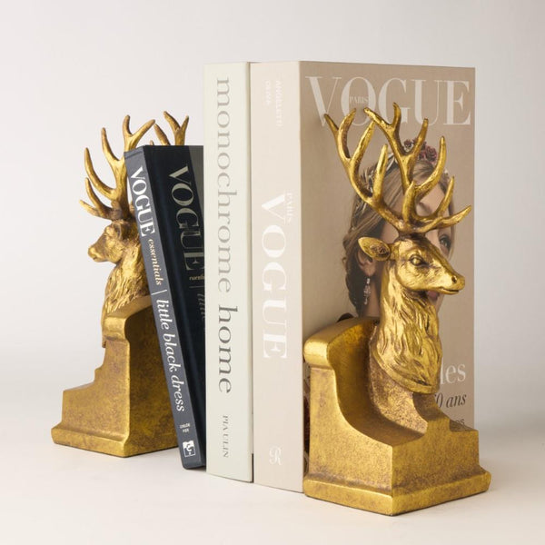 Twin Stag Bookends