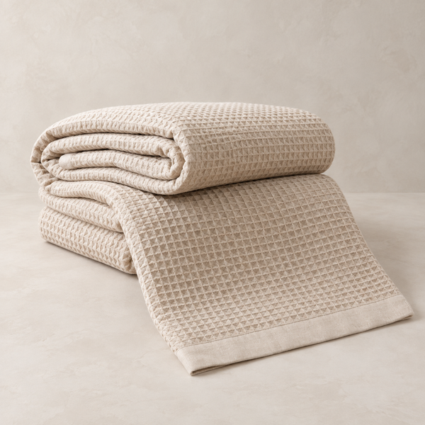 Mondrian Waffle Weave Throw