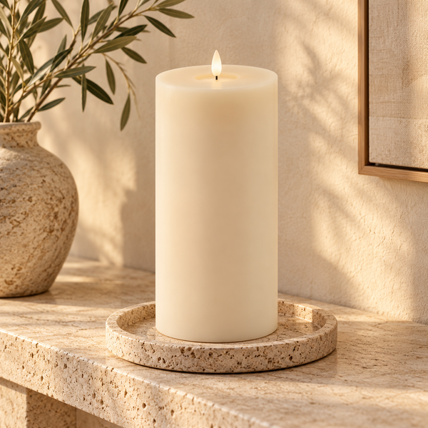 Luxe LED Candle - Taupe - 30cm