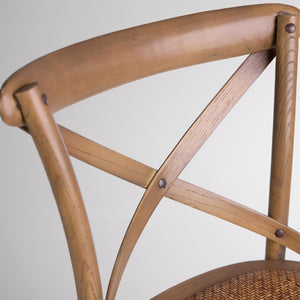 French Cross-Back Bar Stool