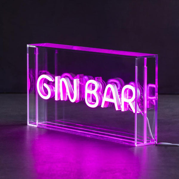 Gin Bar LED Neon Acrylic Box