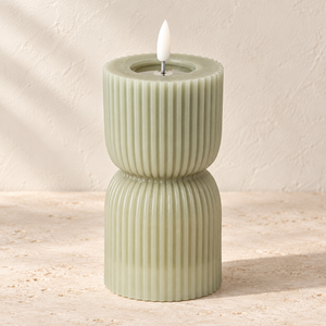 Luxe LED Candle - Grey - 14cm