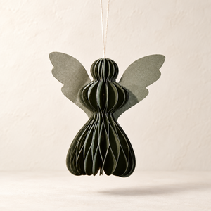 Pine Green Paper Angels - Pack of 5 - 10cm