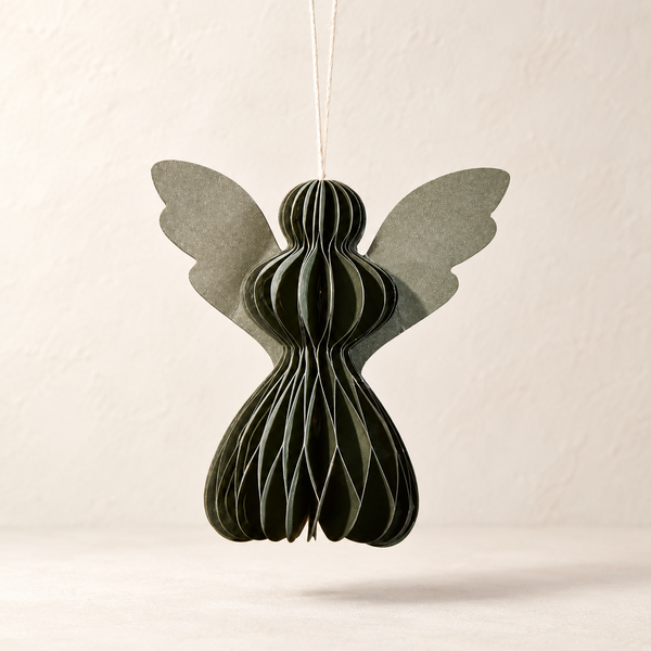 Pine Green Paper Angels - Pack of 5 - 10cm