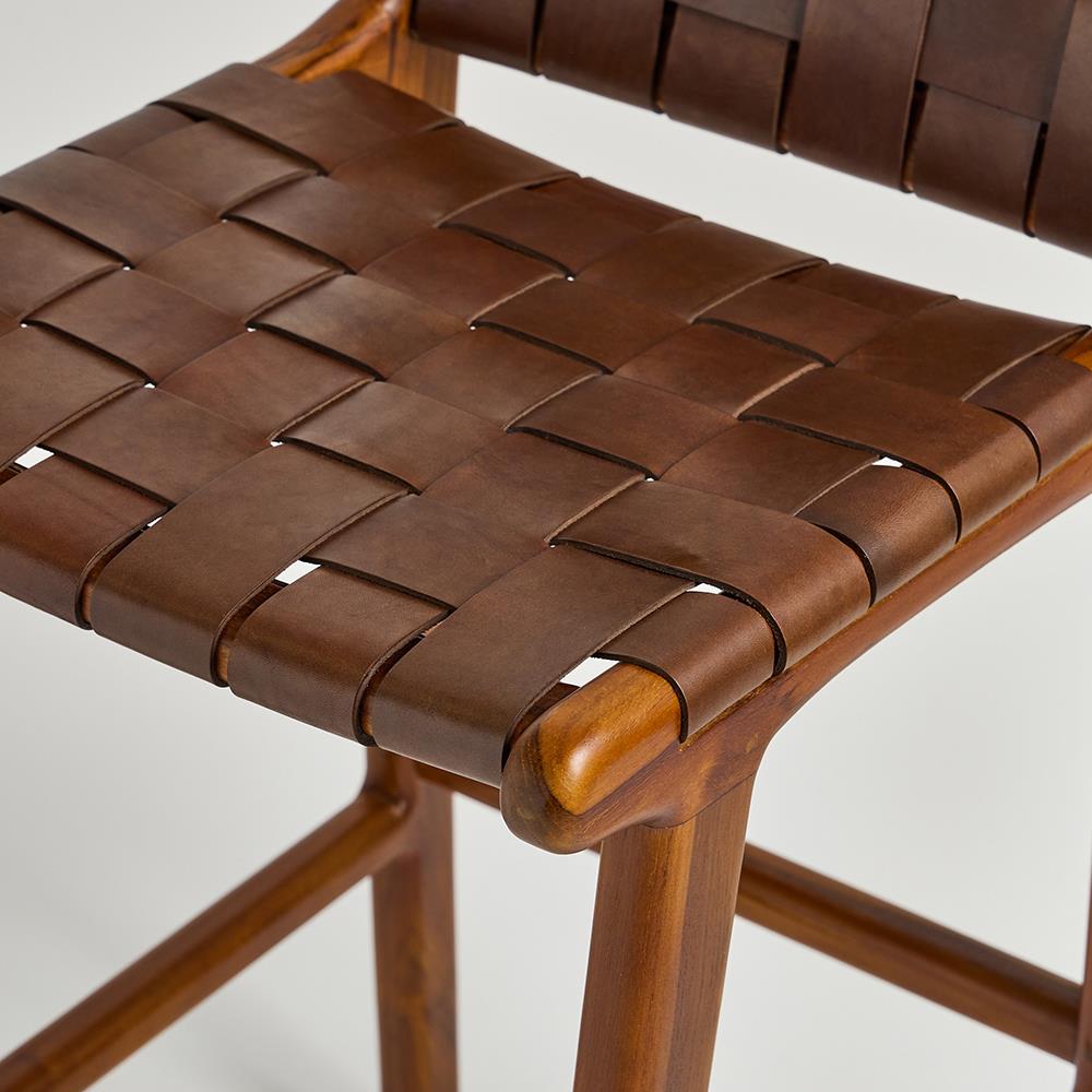 London Woven Leather Stool Options | Where Saints Go