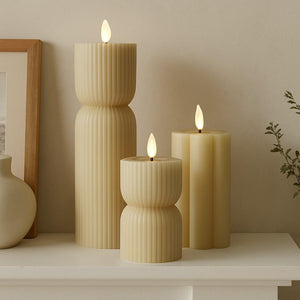 Luxe LED Candle - Stone -14cm