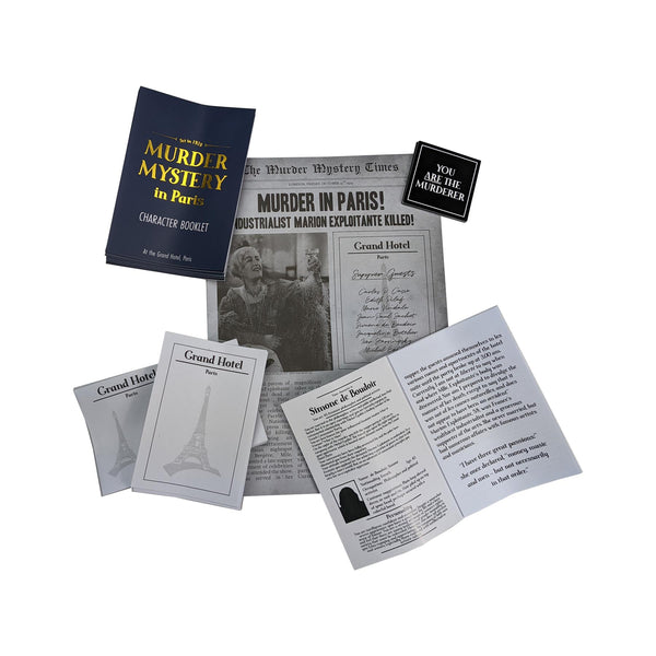 Murder Mystery in Paris Party Game - 6 Players