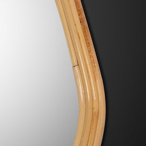 Ruby Wall Mirror - Natural Rattan Pebble Frame - 83cm