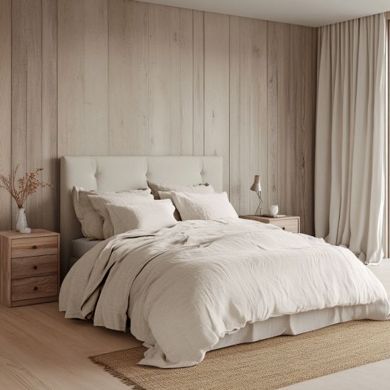 Natural Stone Washed Cotton Bedding Set - Single