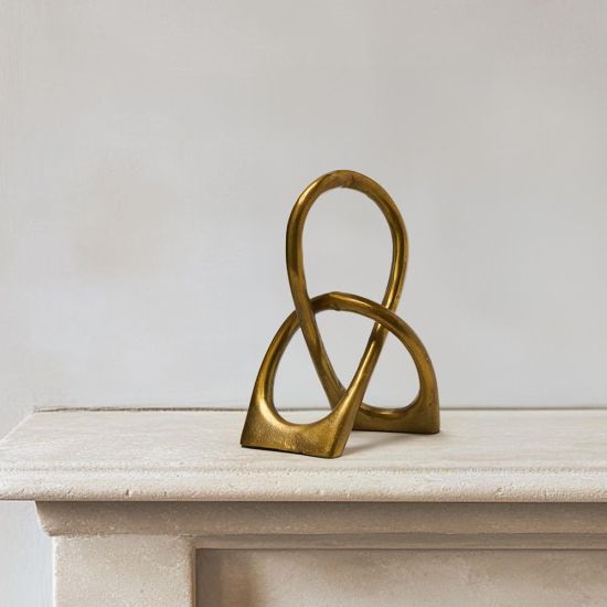 Khloe Sculpture - Antique Gold Loop Decoration Ornament