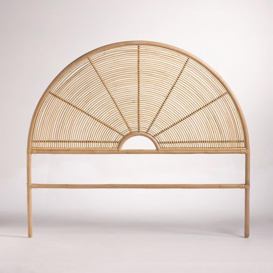 Inky Headboard - Double Size Bed - Jawit Rattan Arched Frame - 140cm