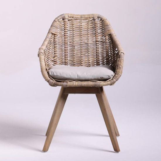 Solo Dining Chair - Natural Rattan Seat - Teak Base